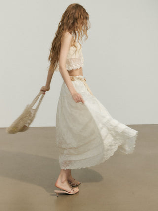 Erna Embroidery Maxi Skirt