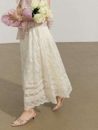 Erna Embroidery Maxi Skirt