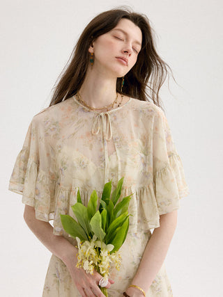 Everbloom Chiffon Cape