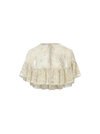 Everbloom Chiffon Cape – Lightweight chiffon capelet for elegant layering