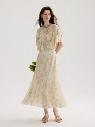 Everbloom Chiffon Cape