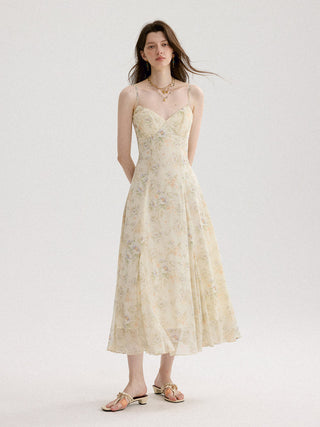 Everbloom V neck Long Dress