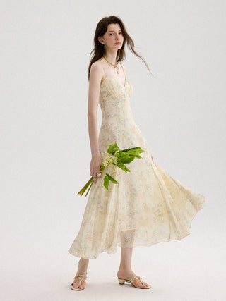 Everbloom V neck Long Dress