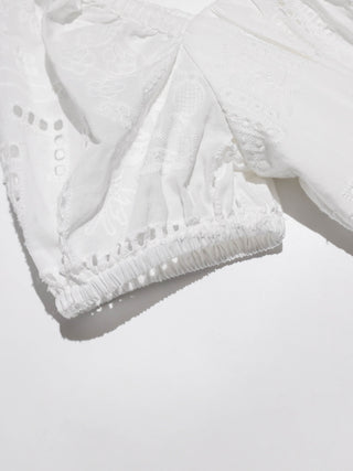 Eyelet Square neck Mini Dress