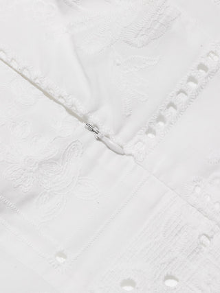 Eyelet Square neck Mini Dress