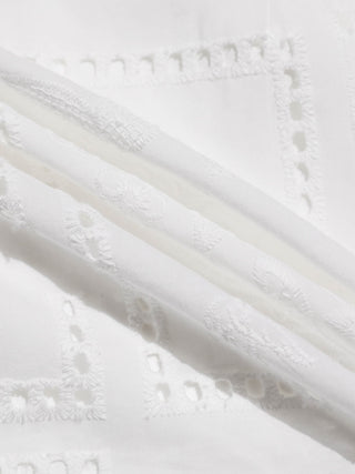Eyelet Square neck Mini Dress
