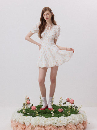 balloon mini dress mini dress with black boots Emma Balloon Mini Dress
