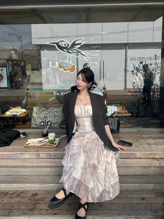 Fairy ruffle long dress