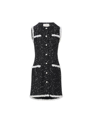 Falling Petals Tweed Mini Dress