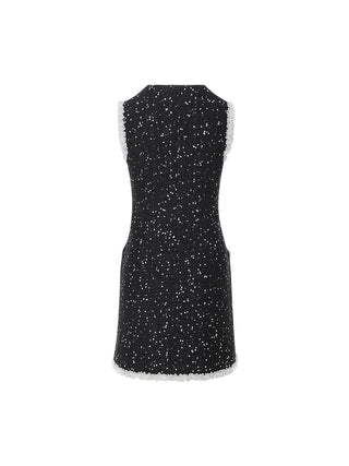 Falling Petals Tweed Mini Dress
