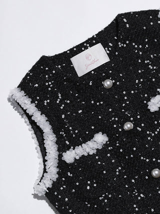 Falling Petals Tweed Mini Dress