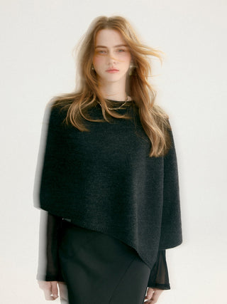 Falling Wool Warmer Cape