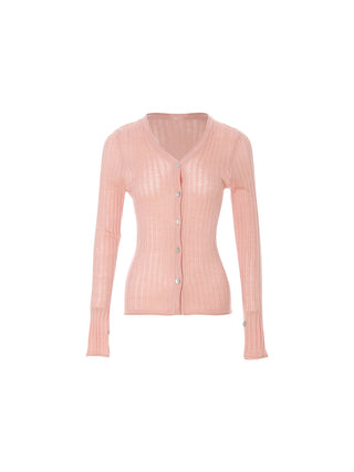 Fine Rib Knit Cardigan