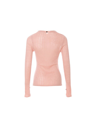 Fine Rib Knit Cardigan