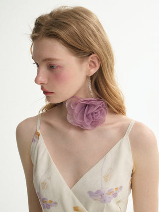 Fleurviolette Slit Long Dress
