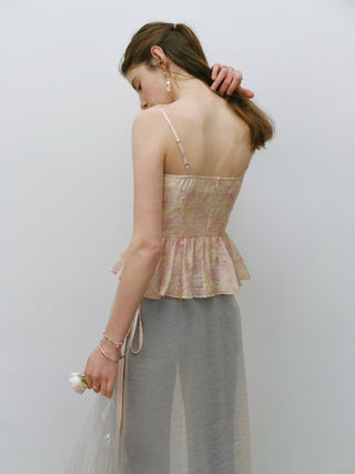 Flor V neck Peplum Top