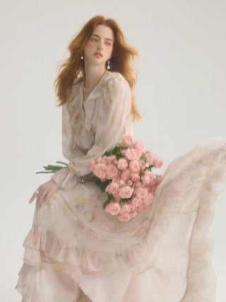 Flovelle Ruffle Long Dress