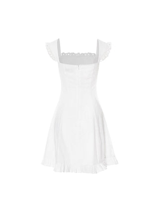 French Embroidery Mini Dress