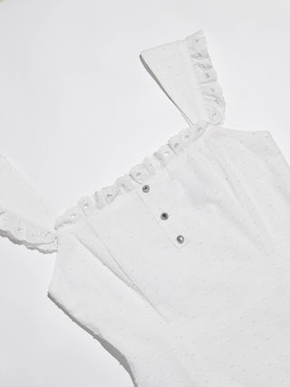 French Embroidery Mini Dress