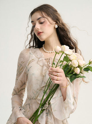Garden Ruffle Mini Dress