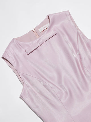 Glossy Bow Mini Dress