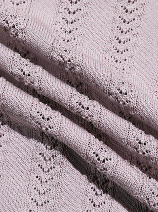 Grape Ribbon Knit Cardigan
