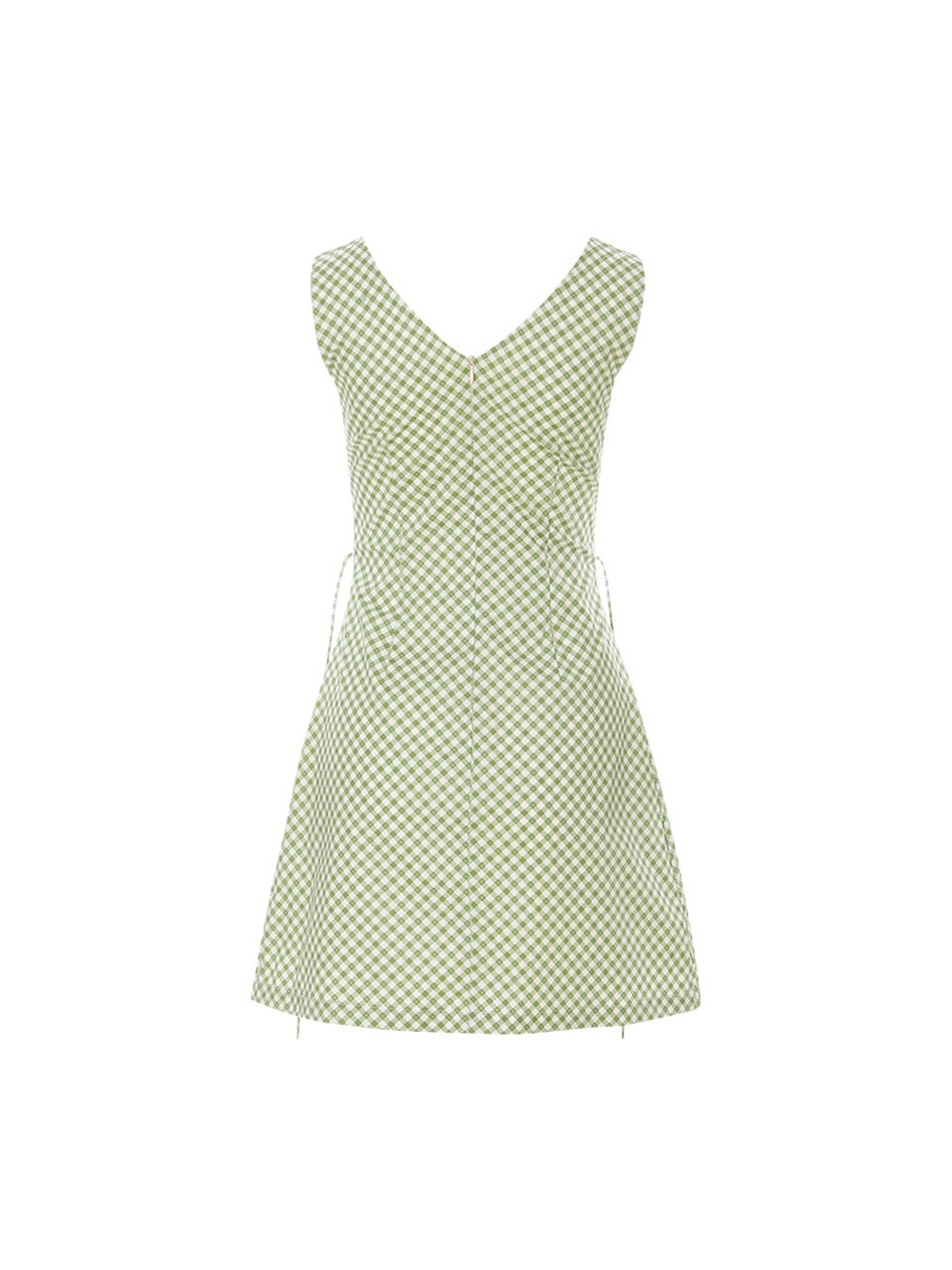 Green Flow V-Neck Mini Dress Cool and Lovely Summer Style M Green Flow V-Neck Mini Dress Cool and Lovely Summer Style M