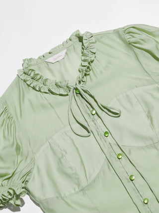 Greenery Puff Blouse