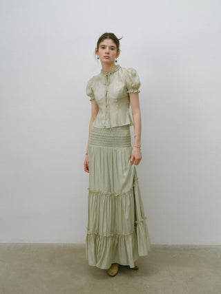 Greenery Puff Blouse