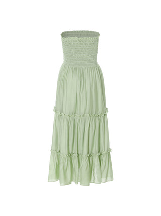 Greenery Smocked Long Skirt