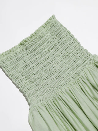 Greenery Smocked Long Skirt