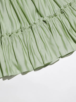 Greenery Smocked Long Skirt