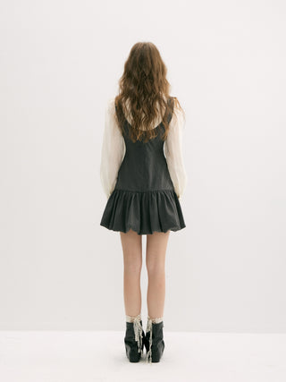 Grise Balloon Mini Dress