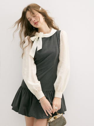 Grise Balloon Mini Dress