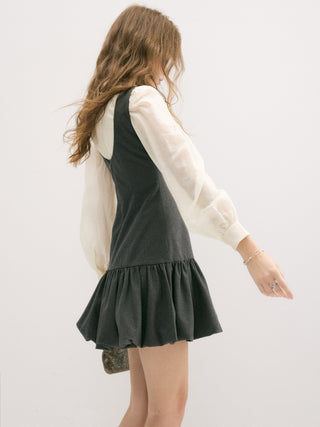 Grise Balloon Mini Dress