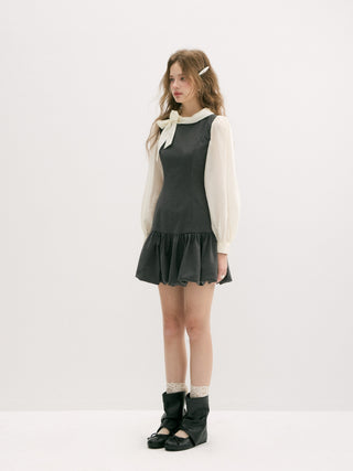 Grise Balloon Mini Dress