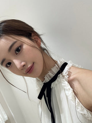 Halter neck tie blouse