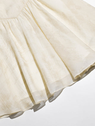 Haze Square Neck Mini Dress Cream
