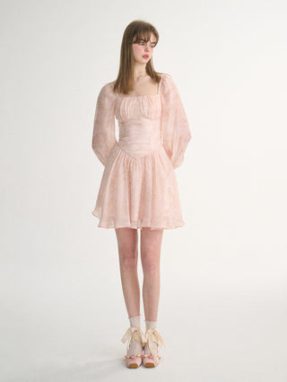 Haze Square Neck Mini Dress Pink