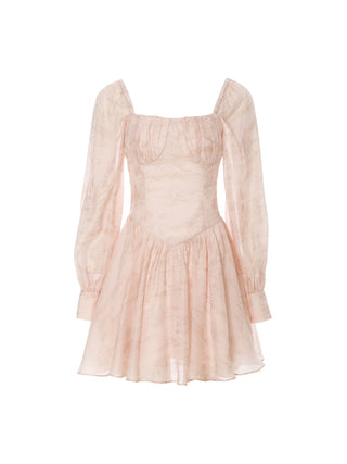 Haze Square Neck Mini Dress Pink