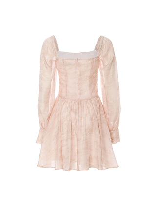 Haze Square Neck Mini Dress Pink