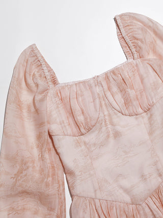 Haze Square Neck Mini Dress Pink
