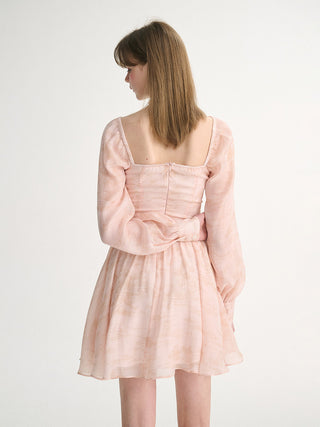Haze Square Neck Mini Dress Pink