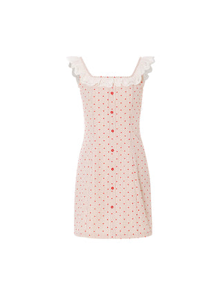 Heart Checkered Mini Dress