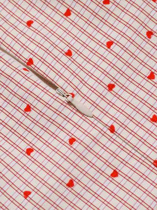 Heart Checkered Mini Dress