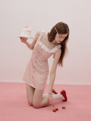 Heart Checkered Mini Dress