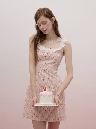 Heart Checkered Mini Dress