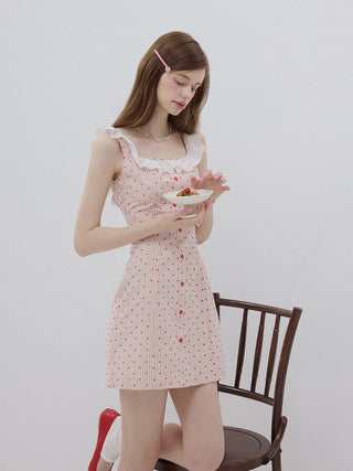 Heart Checkered Mini Dress