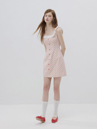 Heart Checkered Mini Dress