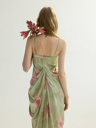Herb Garden Shirring Maxi Dress